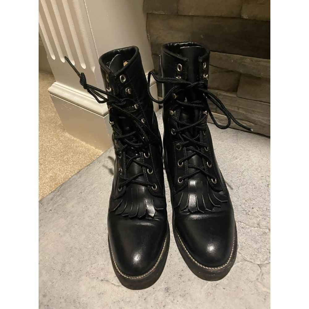 Justin’s Black Lace Up Roper Boots-6 1/2